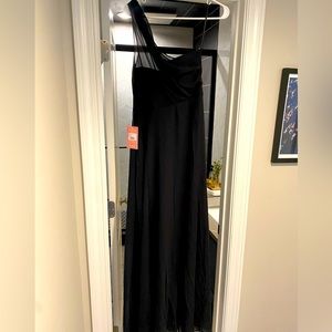 Birdy Gray Kira Chiffon Black Bridesmaids Dress